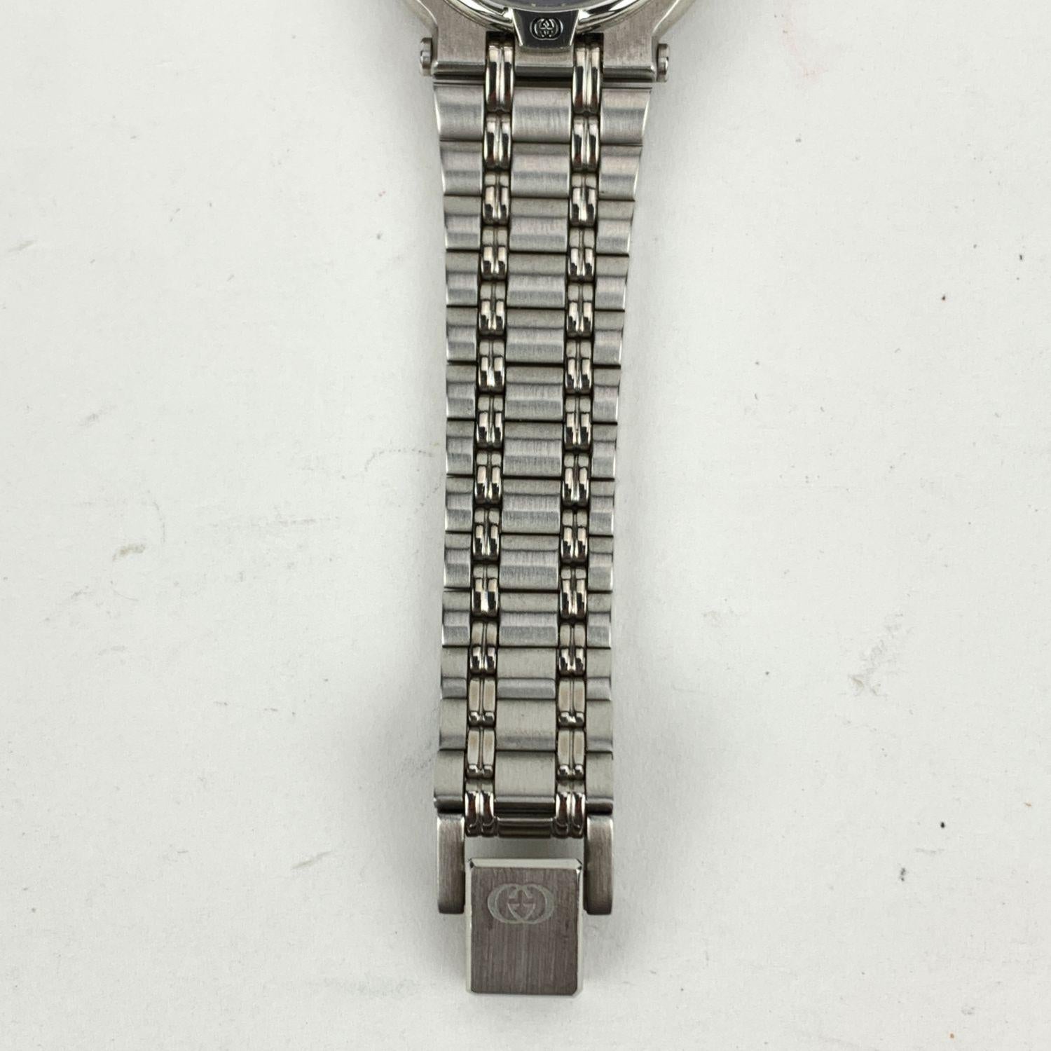 Women's Gucci Vintage Stainless Steel Mod 9100 L Wrist Watch Black Dial