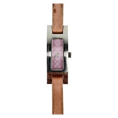 Gucci Vintage Stainless Steel Wrist Ladies Watch Mod 3900 L Pink