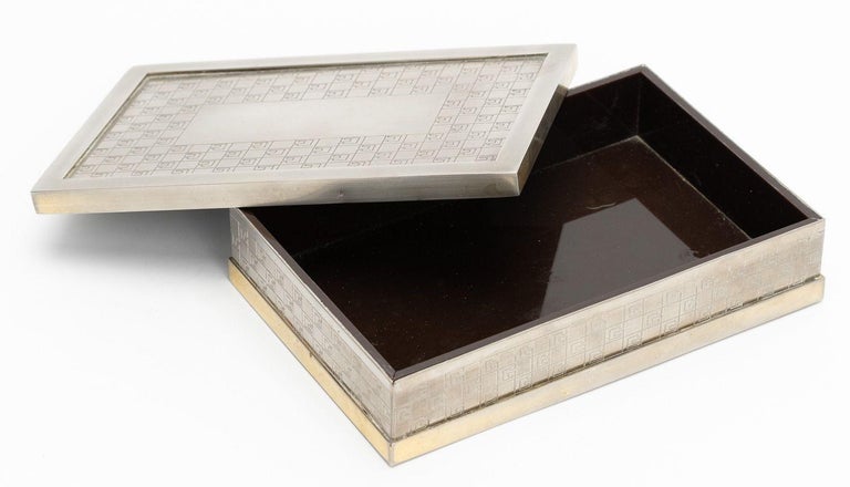 Gucci Vintage Steel Jewelry/Cigar Box For Sale at 1stDibs