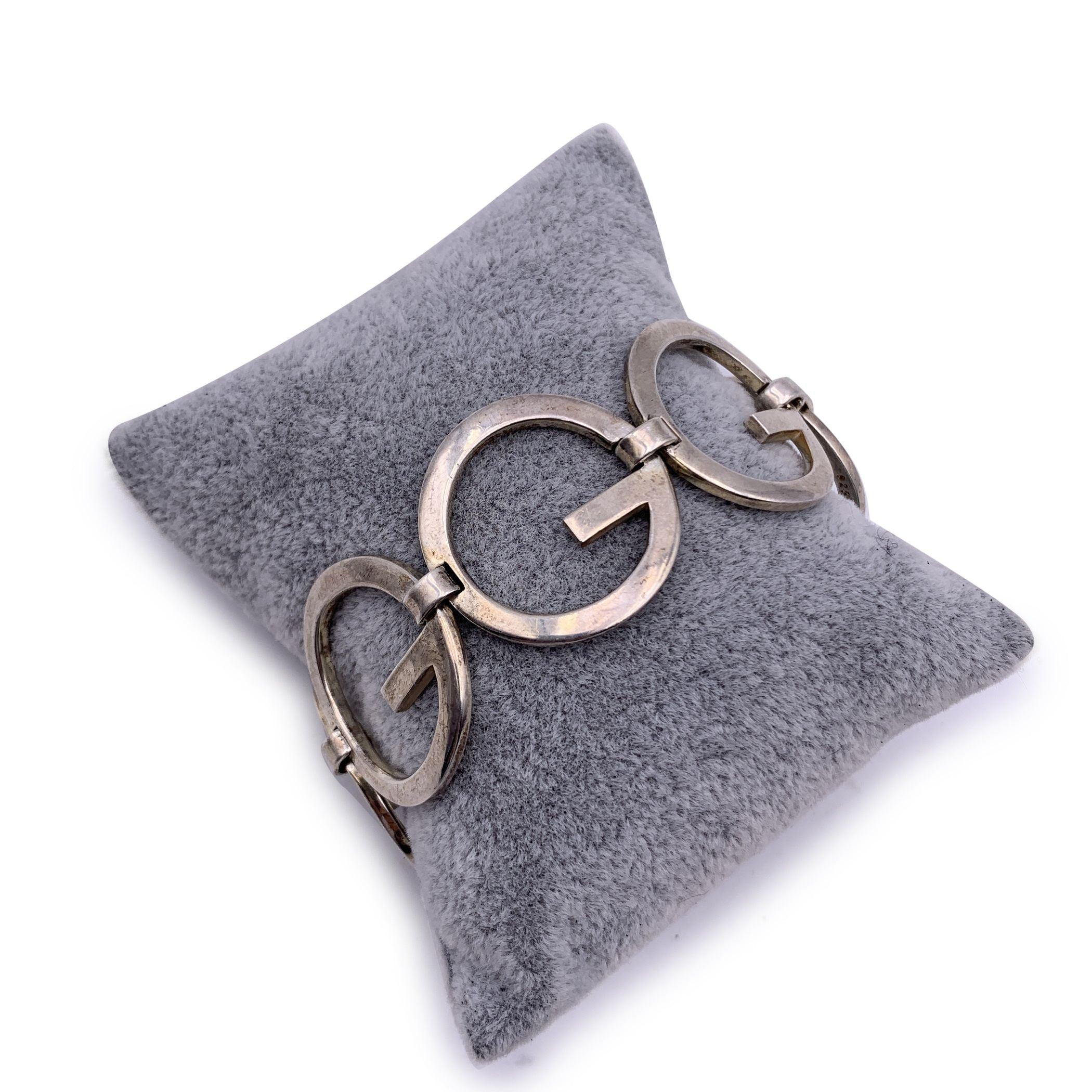 Gucci Vintage Sterling Silver 925 G Chain Link Bracelet 1