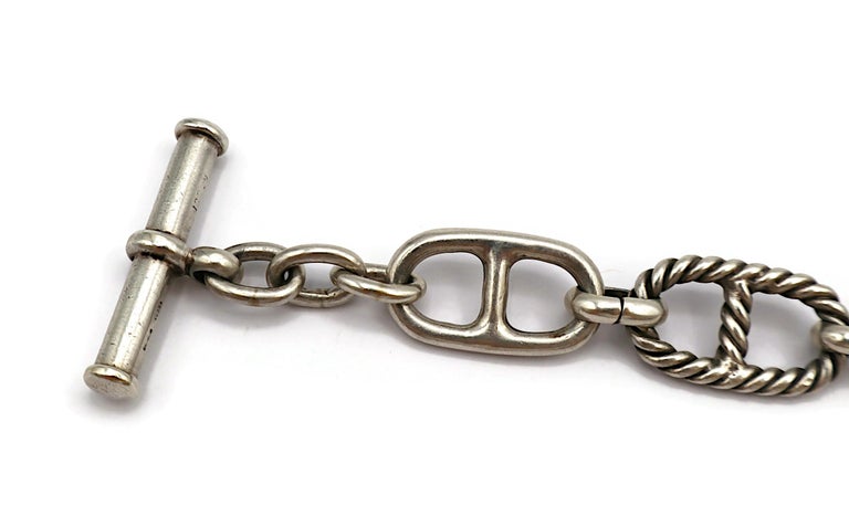 GUCCI Vintage Sterling Silver Anchor Chain Link Bracelet For GUCCI Vintage Sterling Silver Anchor Chain Link Bracelet For