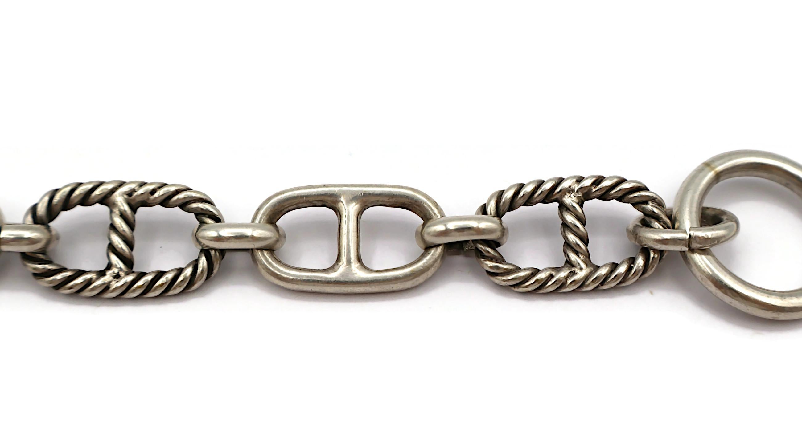 GUCCI Vintage Sterling Silver Anchor Chain Link Bracelet 8