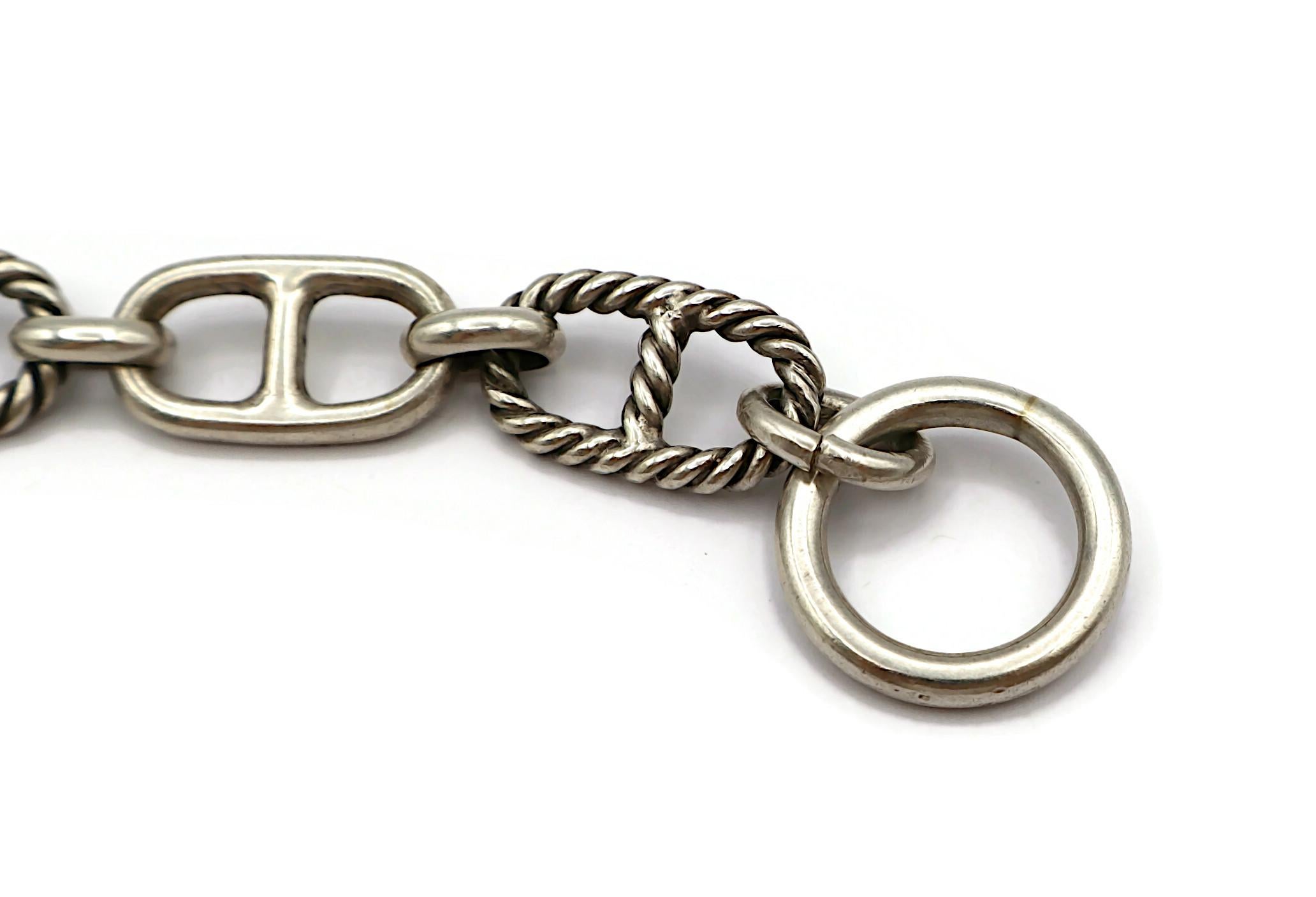 GUCCI Vintage Sterling Silver Anchor Chain Link Bracelet 9