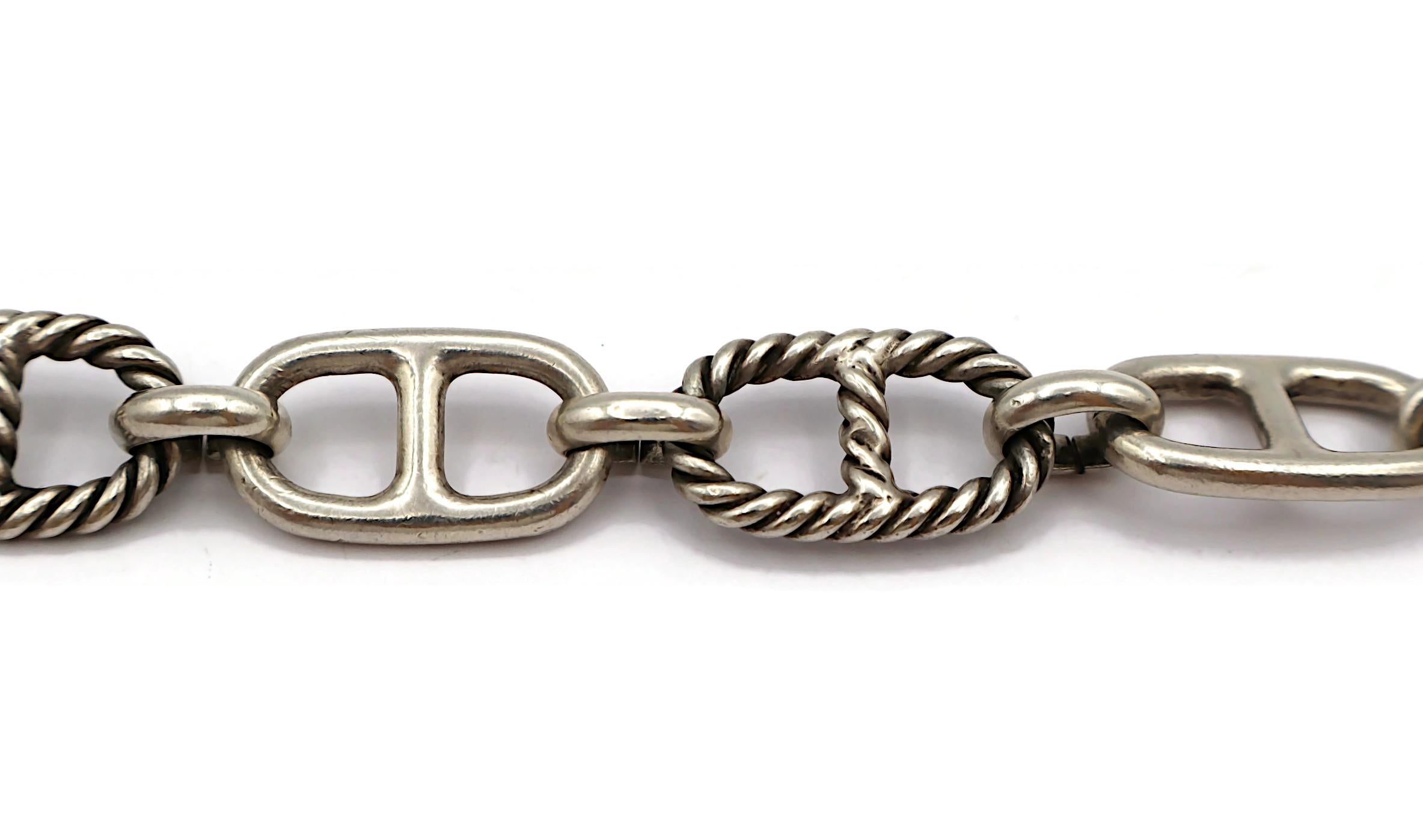 Women's GUCCI Vintage Sterling Silver Anchor Chain Link Bracelet
