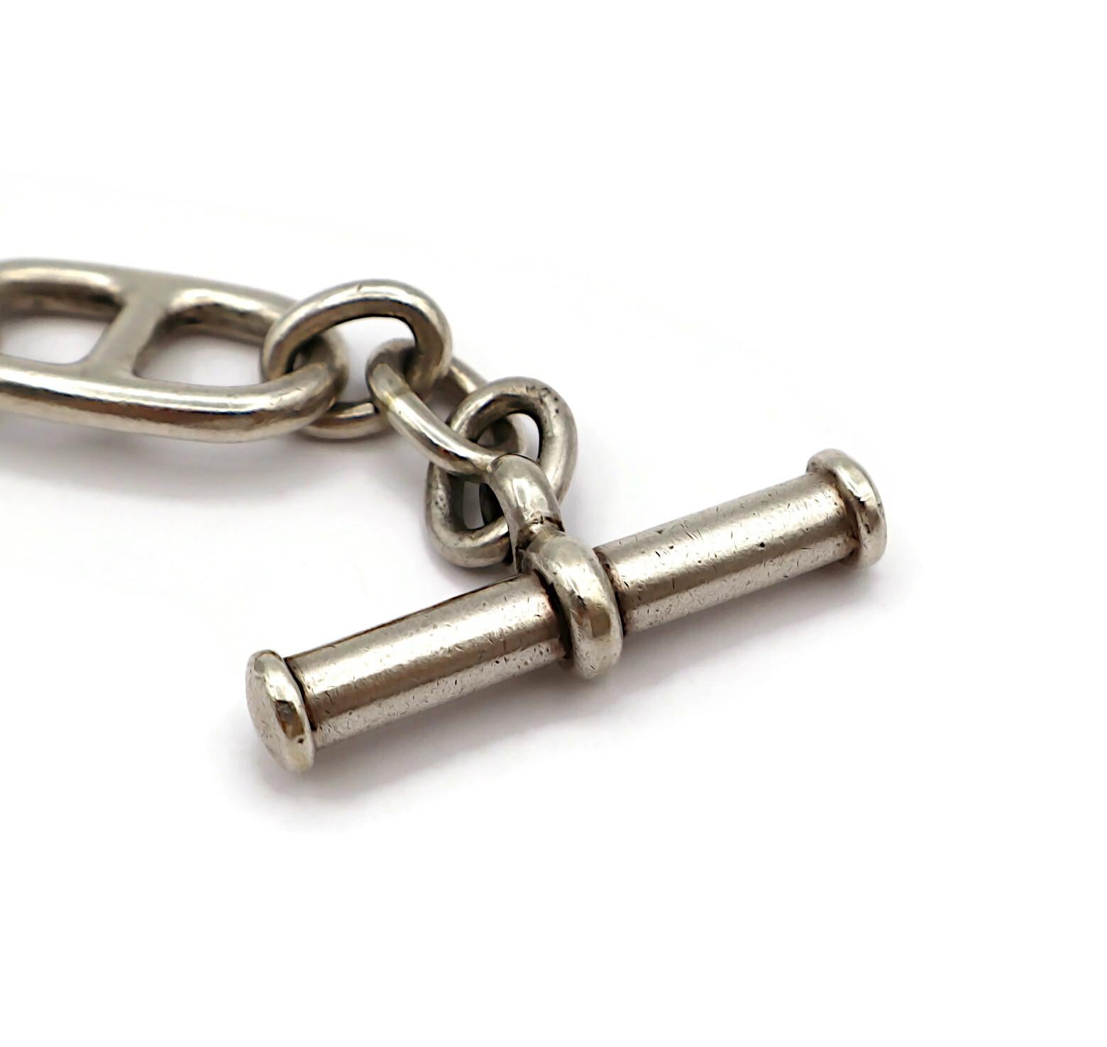 GUCCI Vintage Sterling Silver Anchor Chain Link Bracelet 2