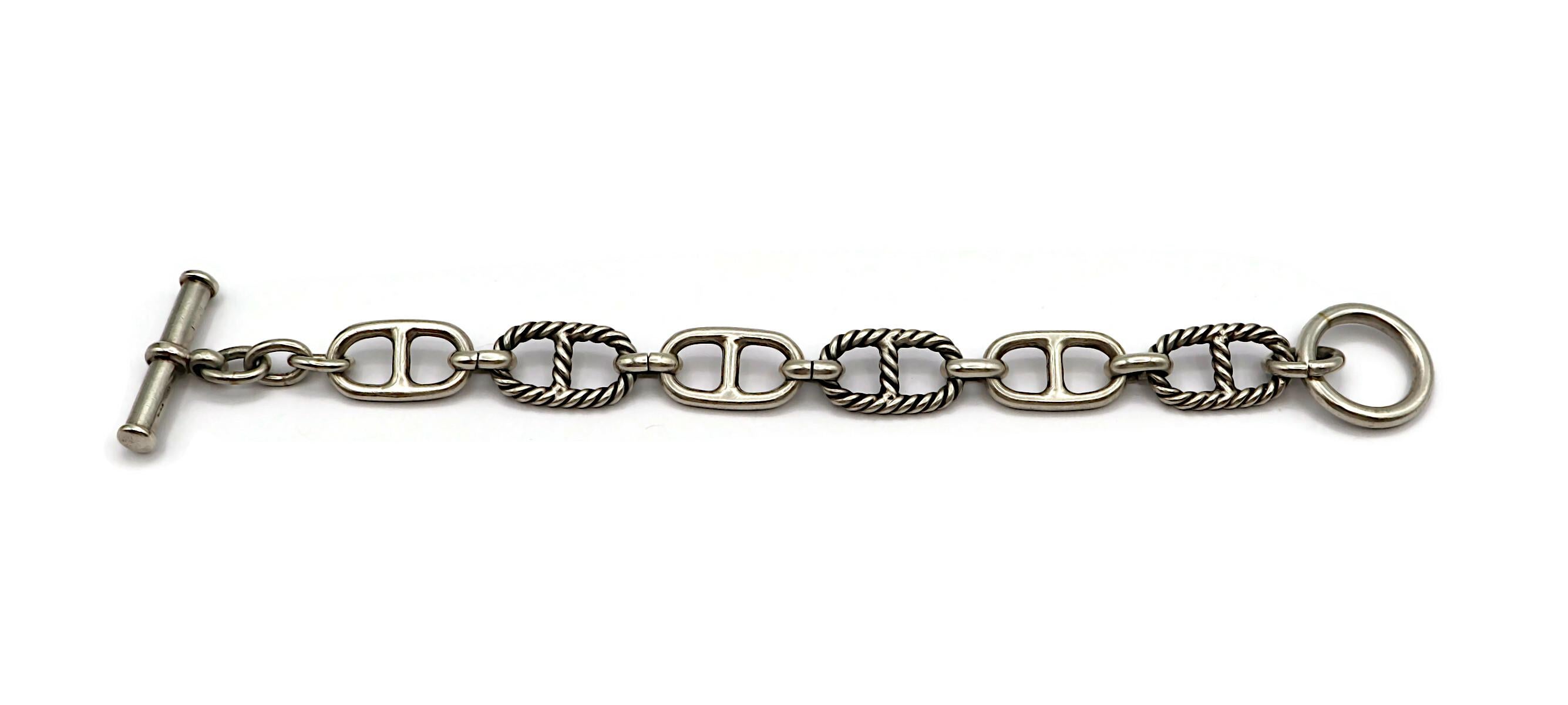 GUCCI Vintage Sterling Silver Anchor Chain Link Bracelet 3