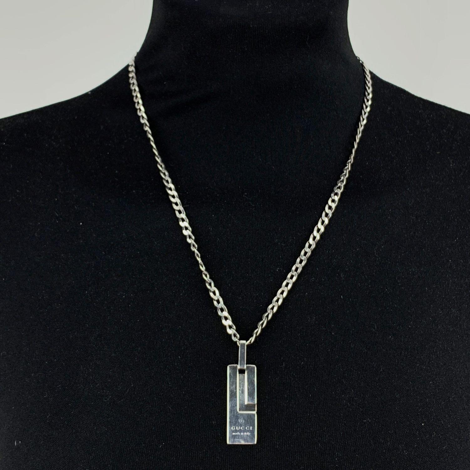 gucci rectangle necklace