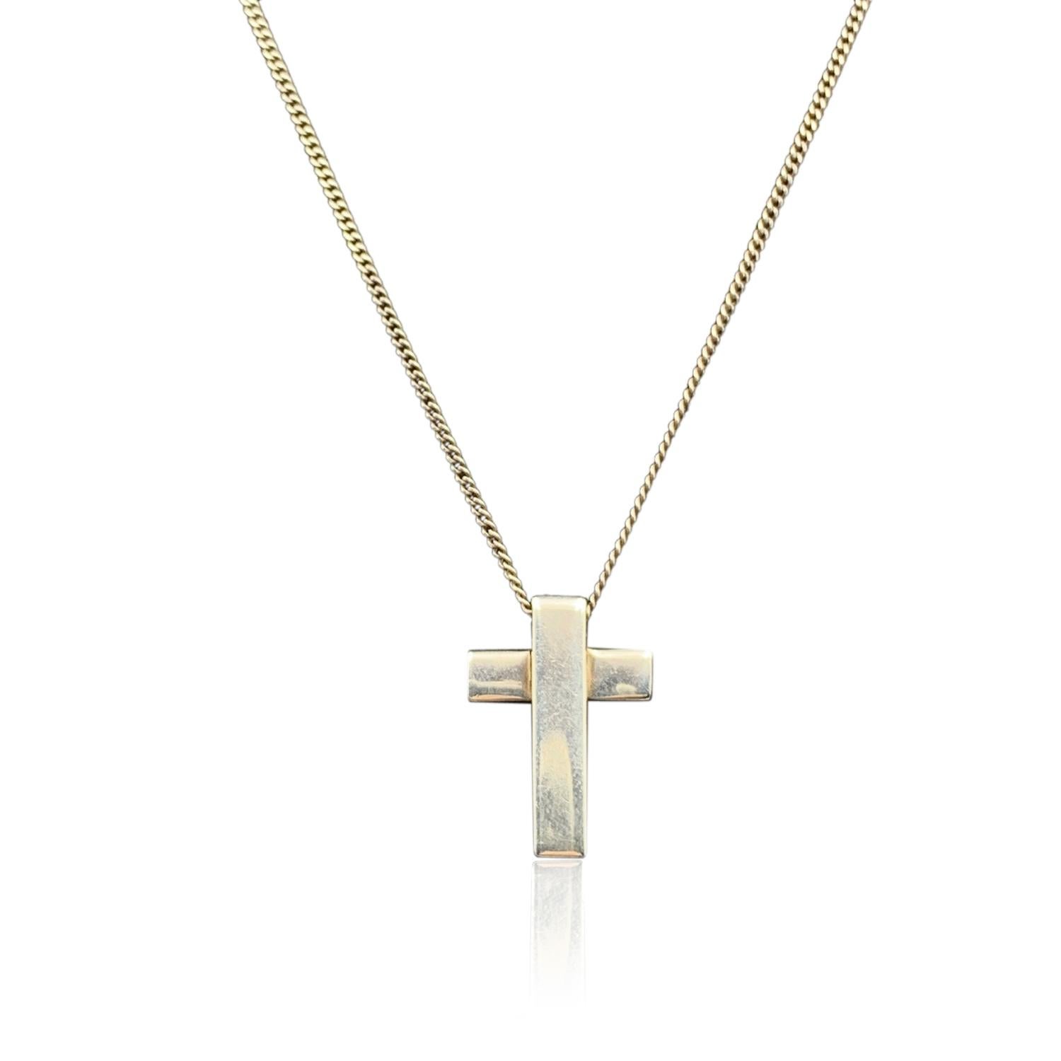 gucci silver cross necklace