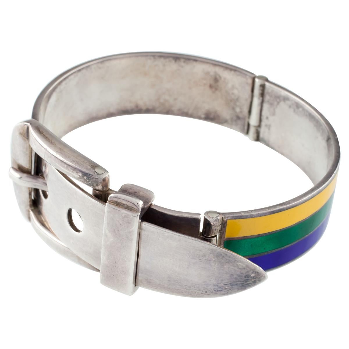 Silver Belt Bracelet - 2 For Sale on 1stDibs