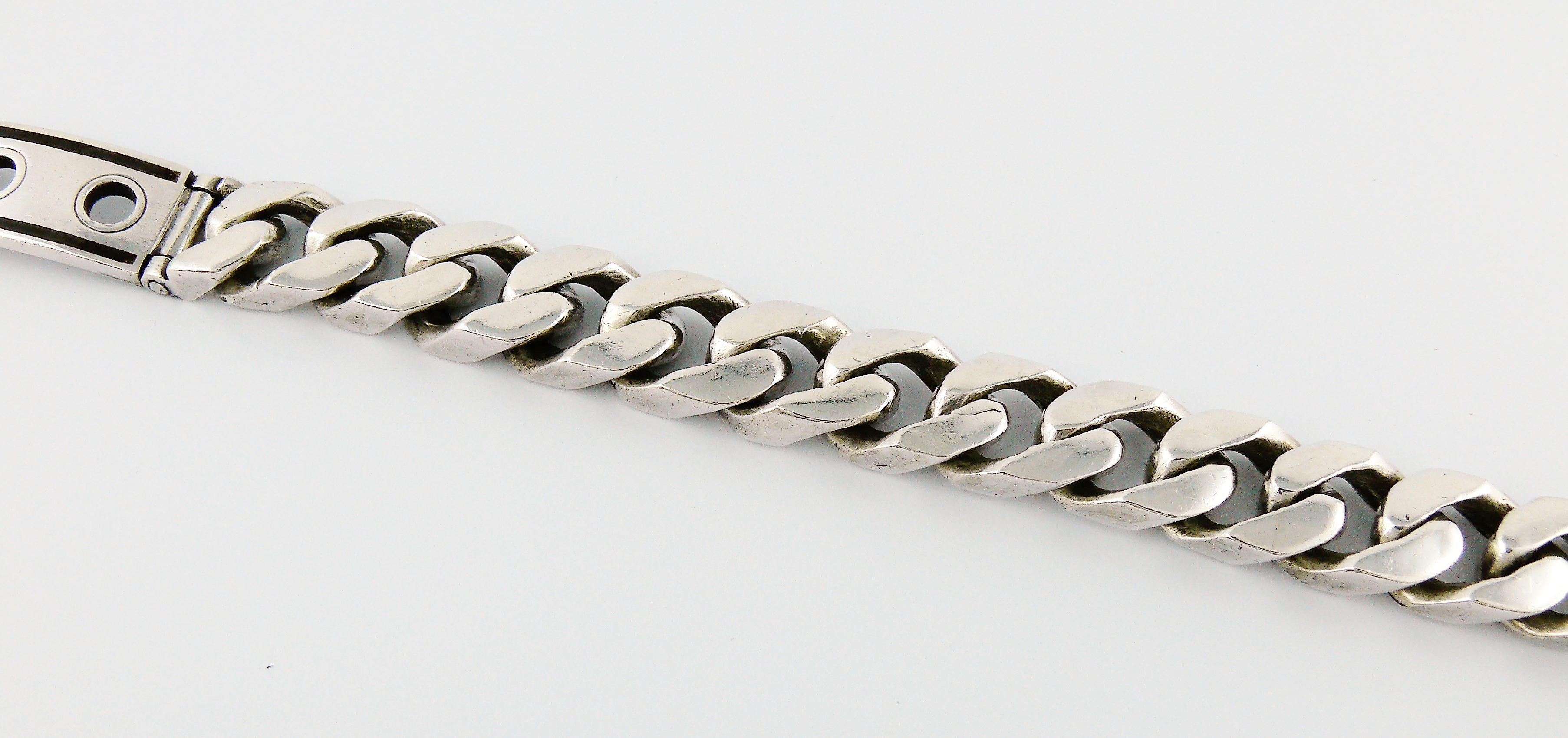 Gucci Vintage Sterling Silber Iconic Schnalle-Armband im Angebot 1