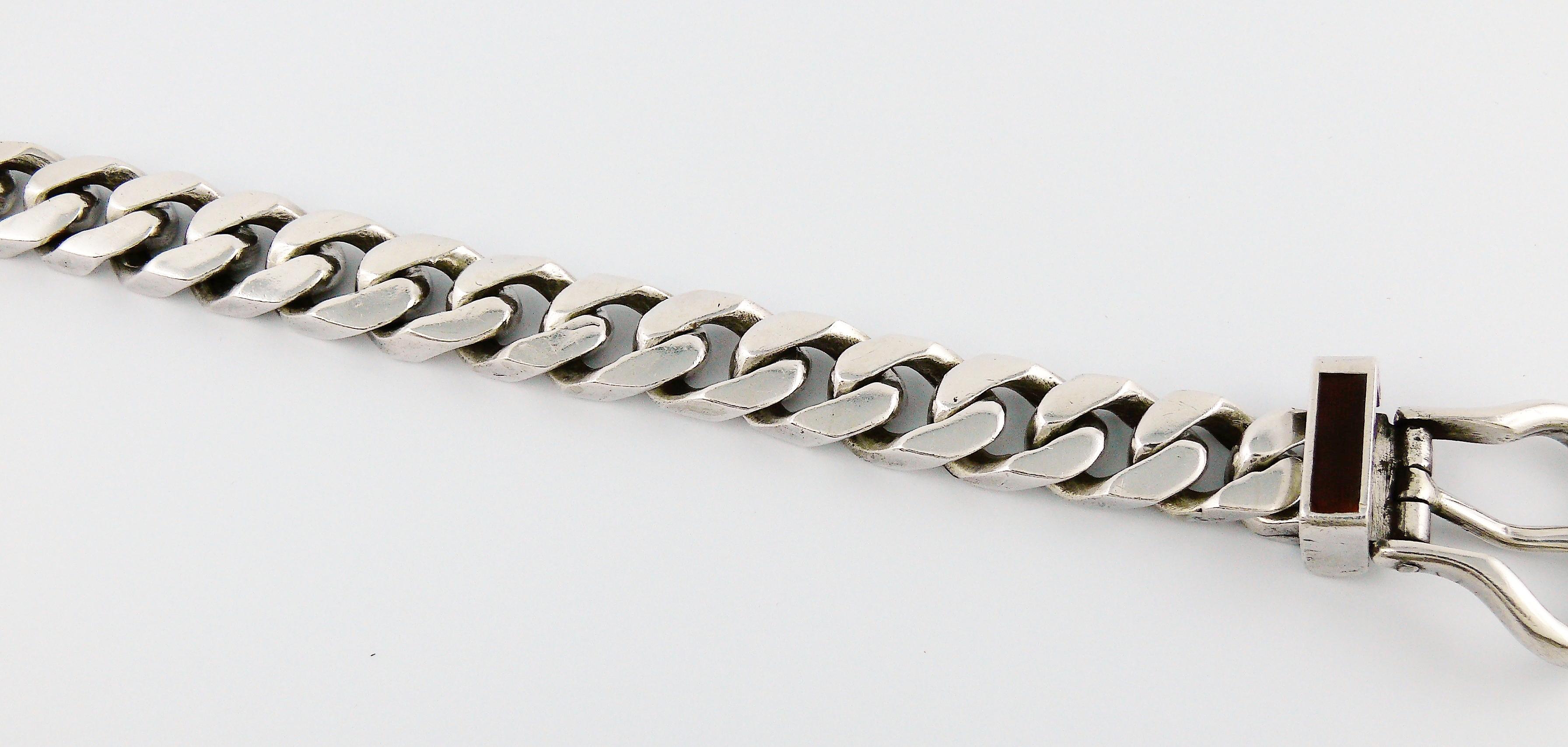 Gucci Vintage Sterling Silber Iconic Schnalle-Armband im Angebot 2