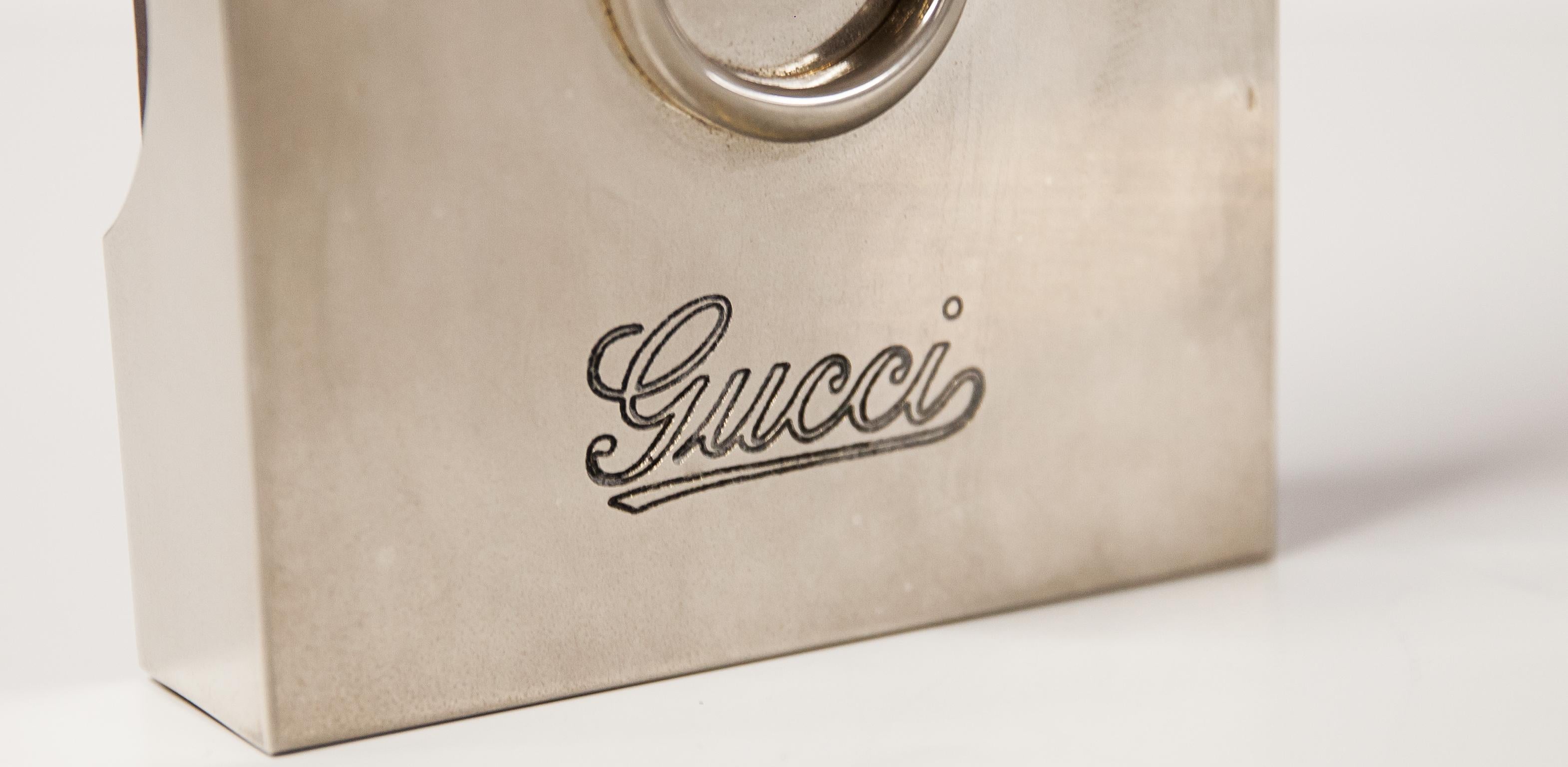 Gucci Vintage Stirrup Metal Box, 1970s 2