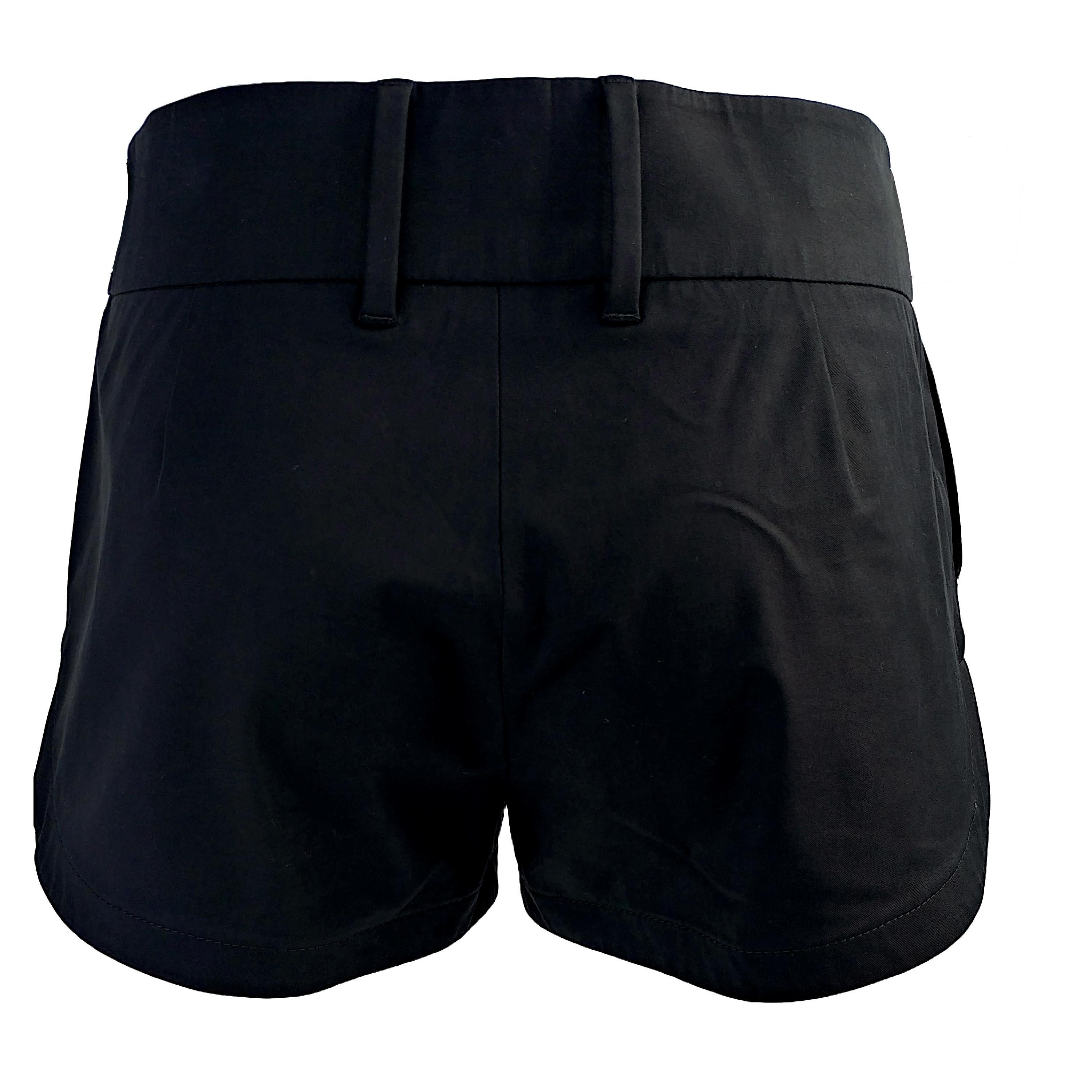 GUCCI - Vintage Stretch Cotton Black Shorts  Size 4US 36EU In Excellent Condition In Cuggiono, MI