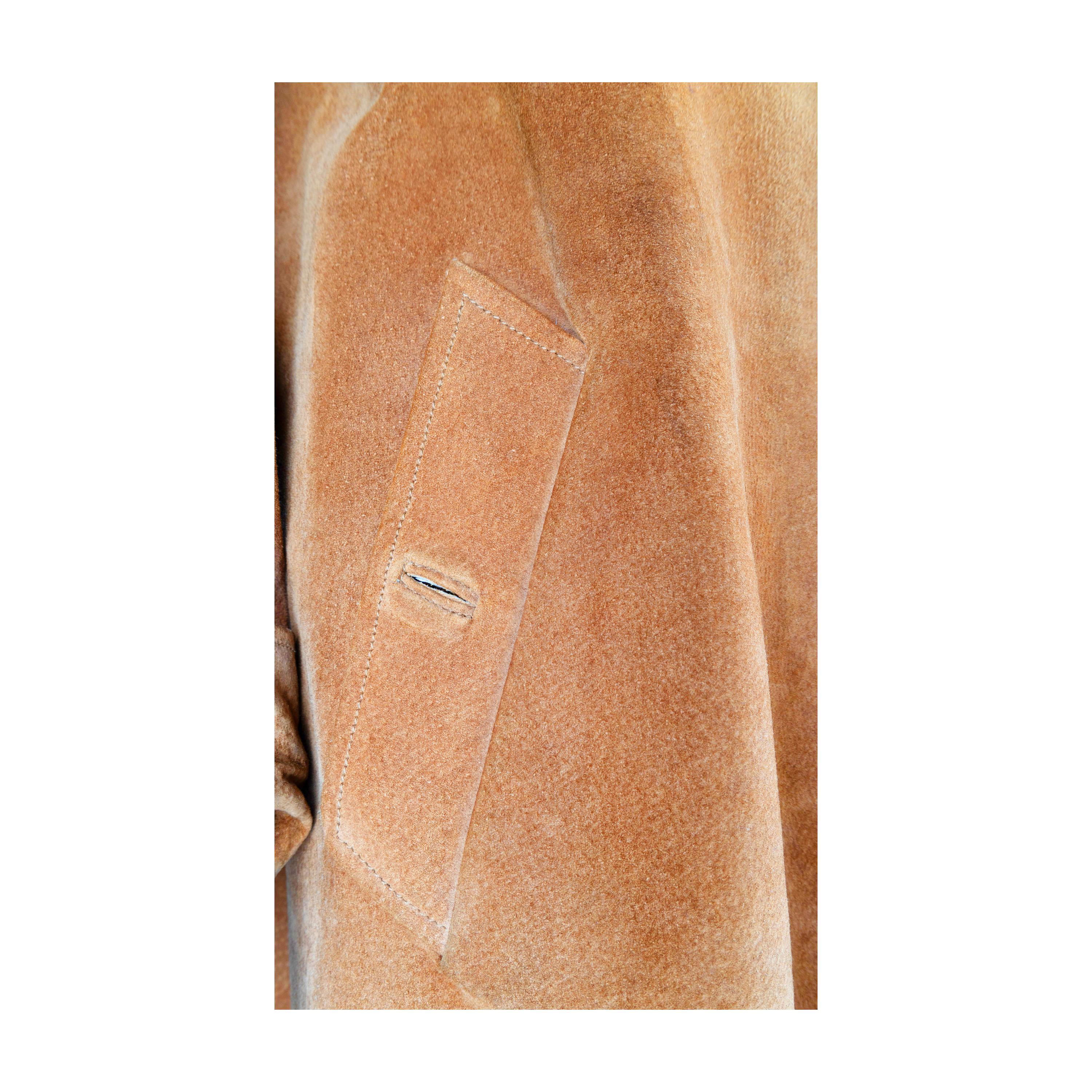 Women's Gucci Vintage Suede Long Jacket For Sale