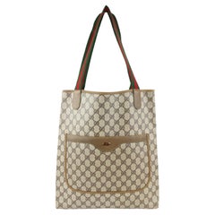 Gucci Vintage Supreme GG Web Handle Shopper Tote Bag 1025g4