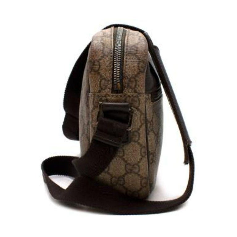 Gucci Vintage Supreme Leather Trimmed Messenger Bag For Sale at 1stDibs