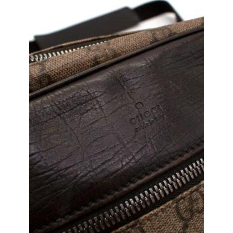 Gucci Vintage Supreme Leather Trimmed Messenger Bag For Sale 2