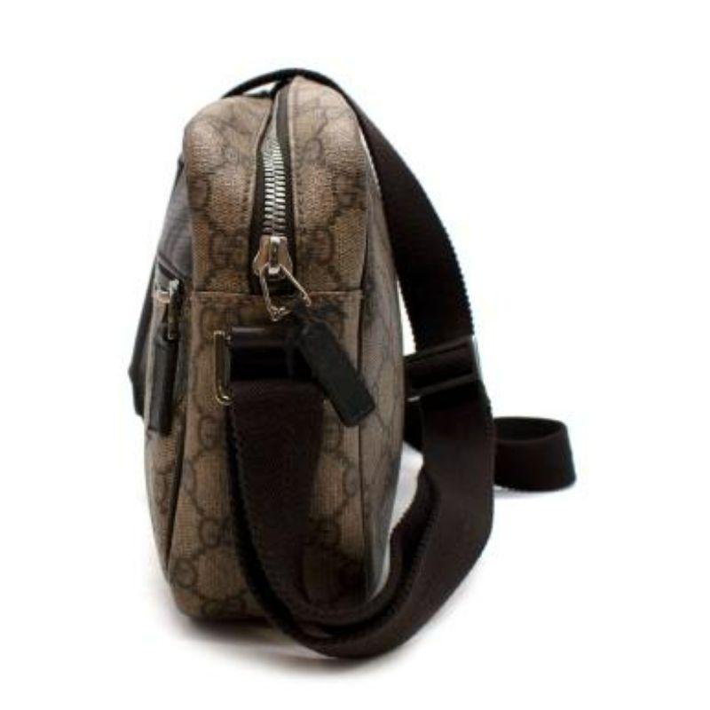Gucci Vintage Supreme Leather Trimmed Messenger Bag For Sale 3