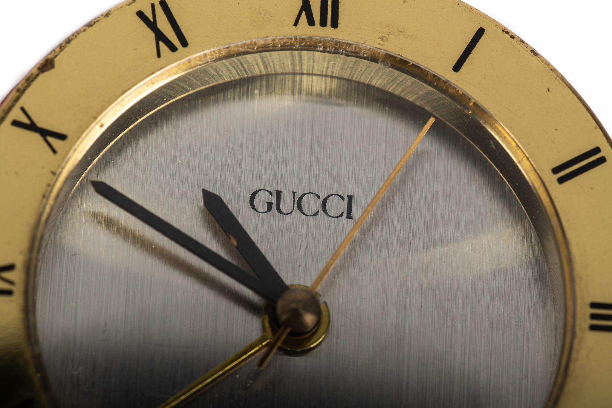 Gucci vintage table ou horloge de voyage en vente 3