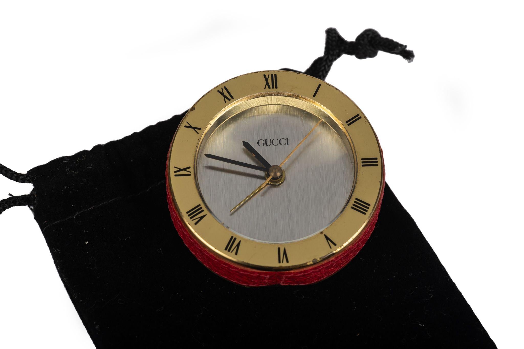 Gucci Vintage Table Or Travel Clock For Sale 2