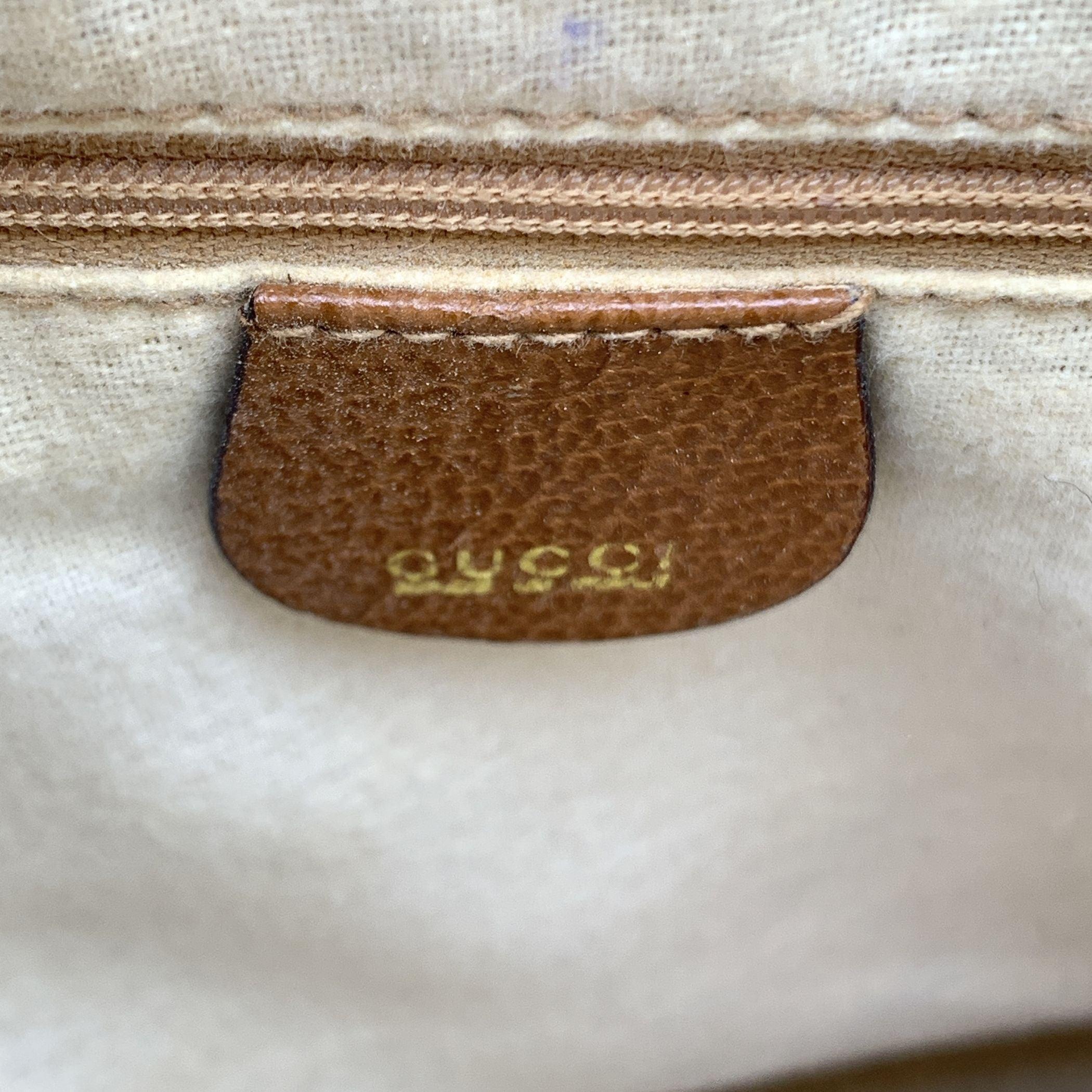 Gucci Vintage Tan Brown Leather Bamboo Princess Diana Tote Bag 3