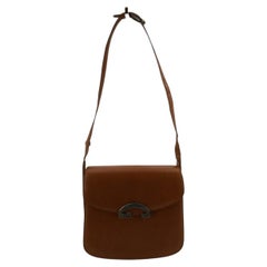 Gucci Vintage Tan Leather G Closure Boxed Shoulder Bag