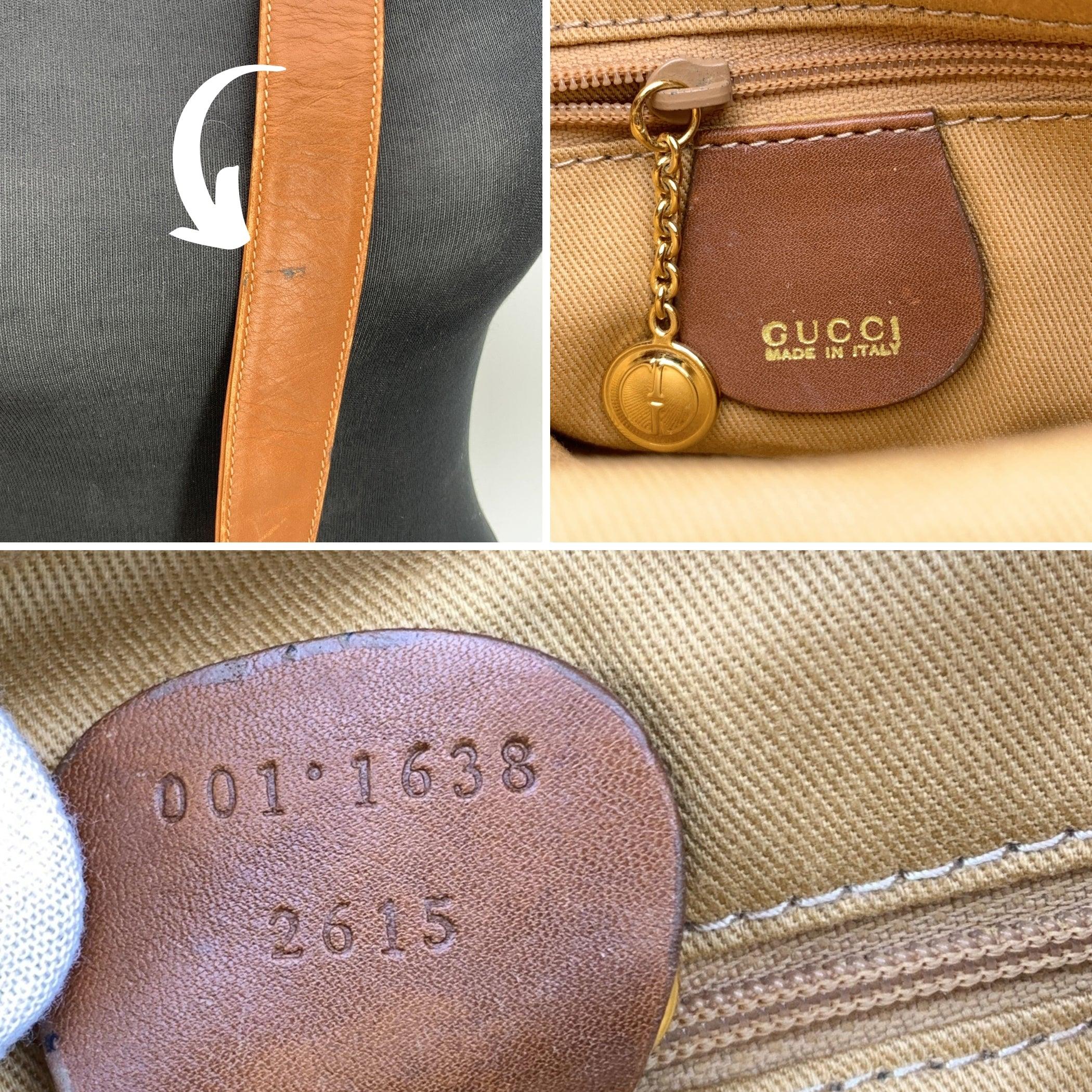 Gucci Vintage Tan Leather Hobo Shoulder Bag Tote Bamboo Handle In Good Condition For Sale In Rome, Rome