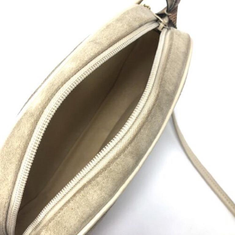 Women's Gucci Vintage Tan Suede and Leather Cross-body Shoulder Bag