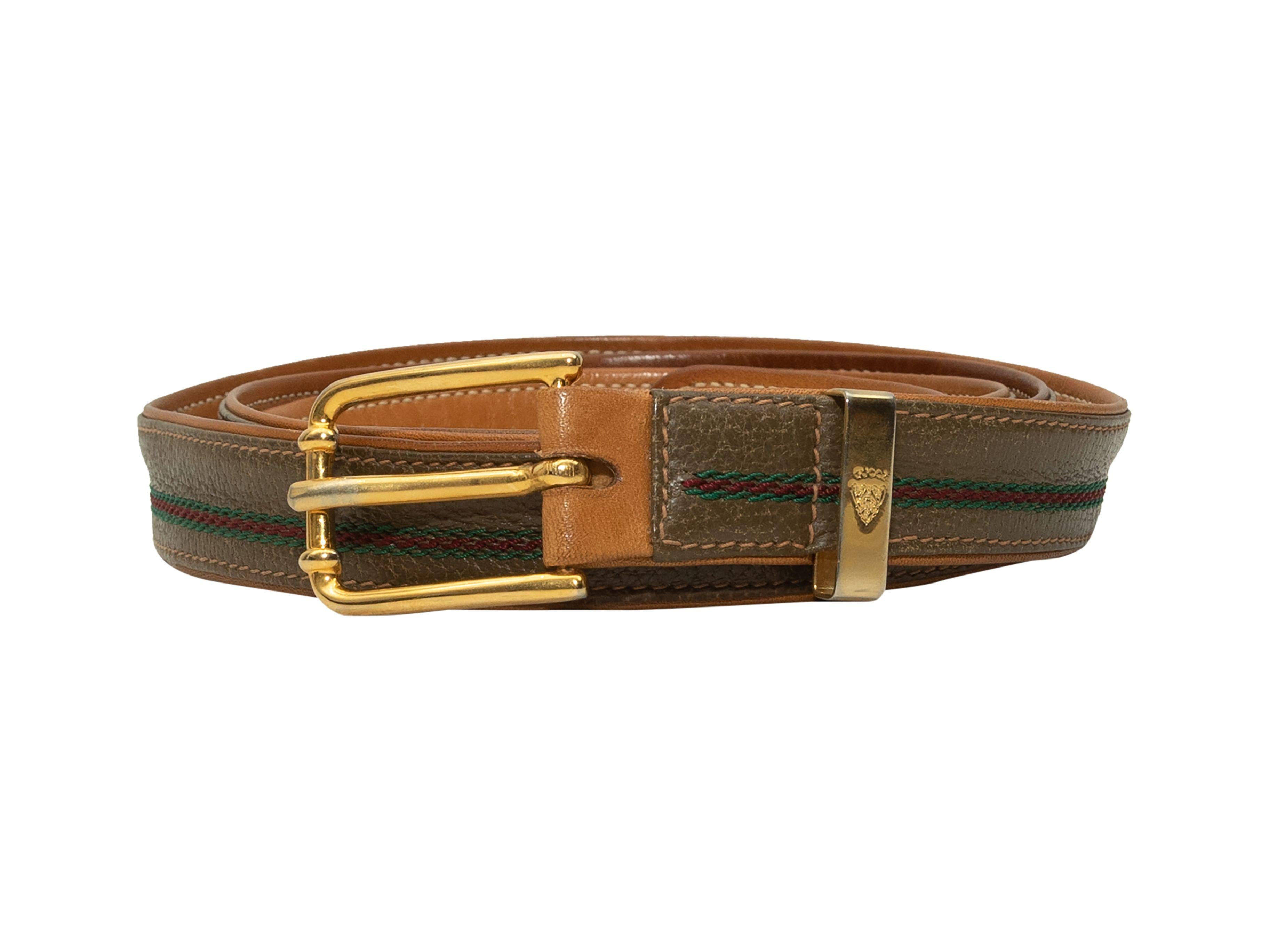 Men's Gucci Taupe Leather Belt
