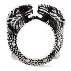 Gucci Vintage Tiger Silver Tiger Ring