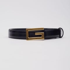 Gucci Vintage Tom Ford Black Leather Narrow G Belt (103/40)