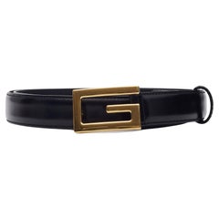Gucci Vintage Tom Ford Black Leather Narrow G Belt (103/40)