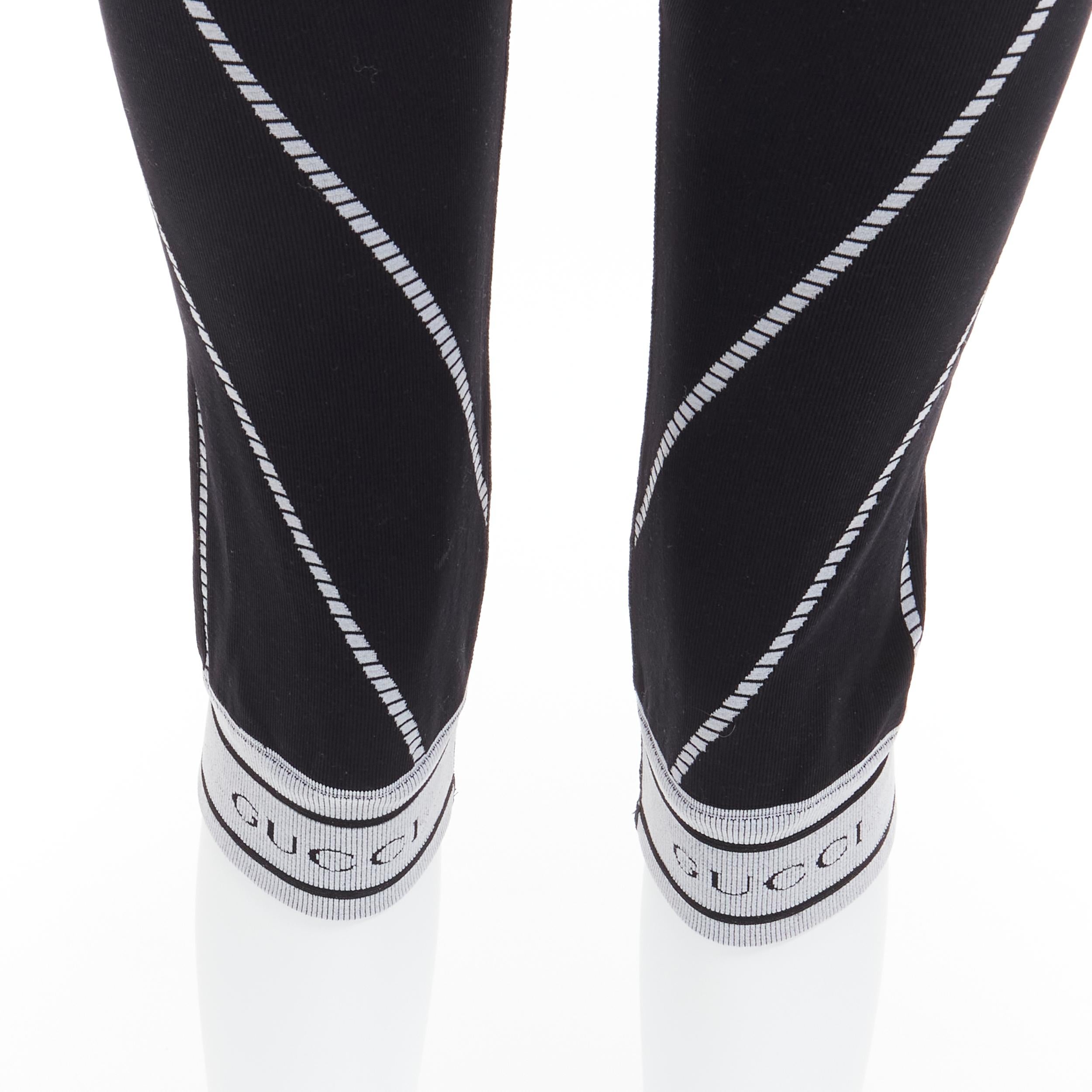 GG Vintage Tom Ford for Gucci logo bordures côtelées couture contour pantalon biker leggings S en vente 3