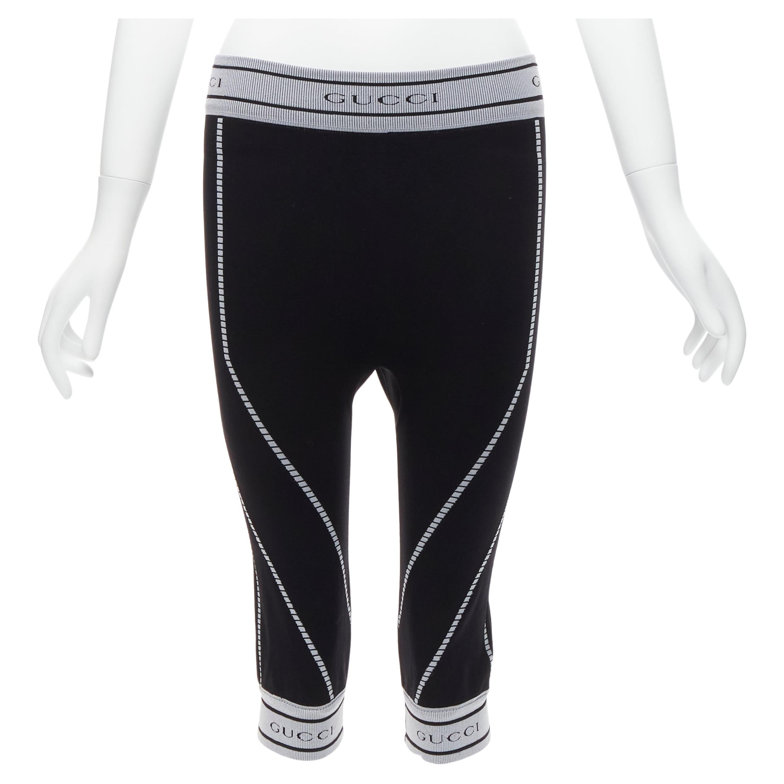 GG Vintage Tom Ford for Gucci logo bordures côtelées couture contour pantalon biker leggings S en vente