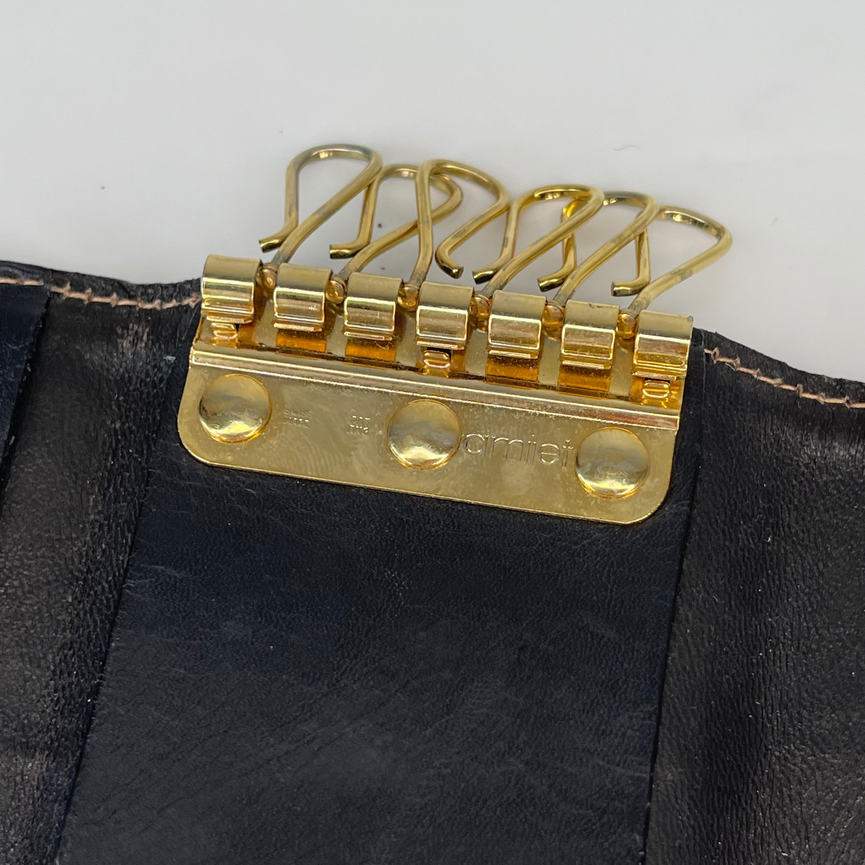 Gucci Vintage Tri Fold Key Holder Navy 2