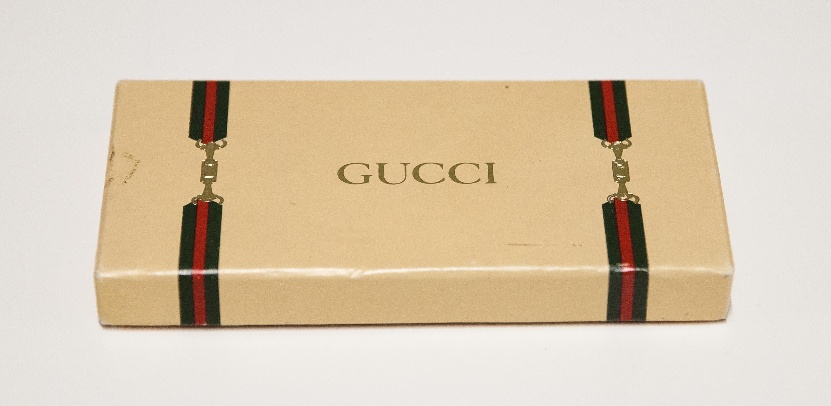 Gucci Vintage gedrehte Segel Geld-Clip-Anstecknadel 1970er (Messing) im Angebot