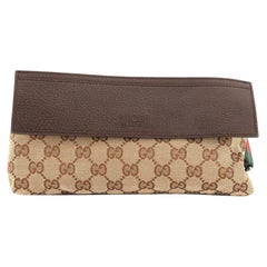 Gucci Vintage Web Belt Bag GG Canvas with Leather