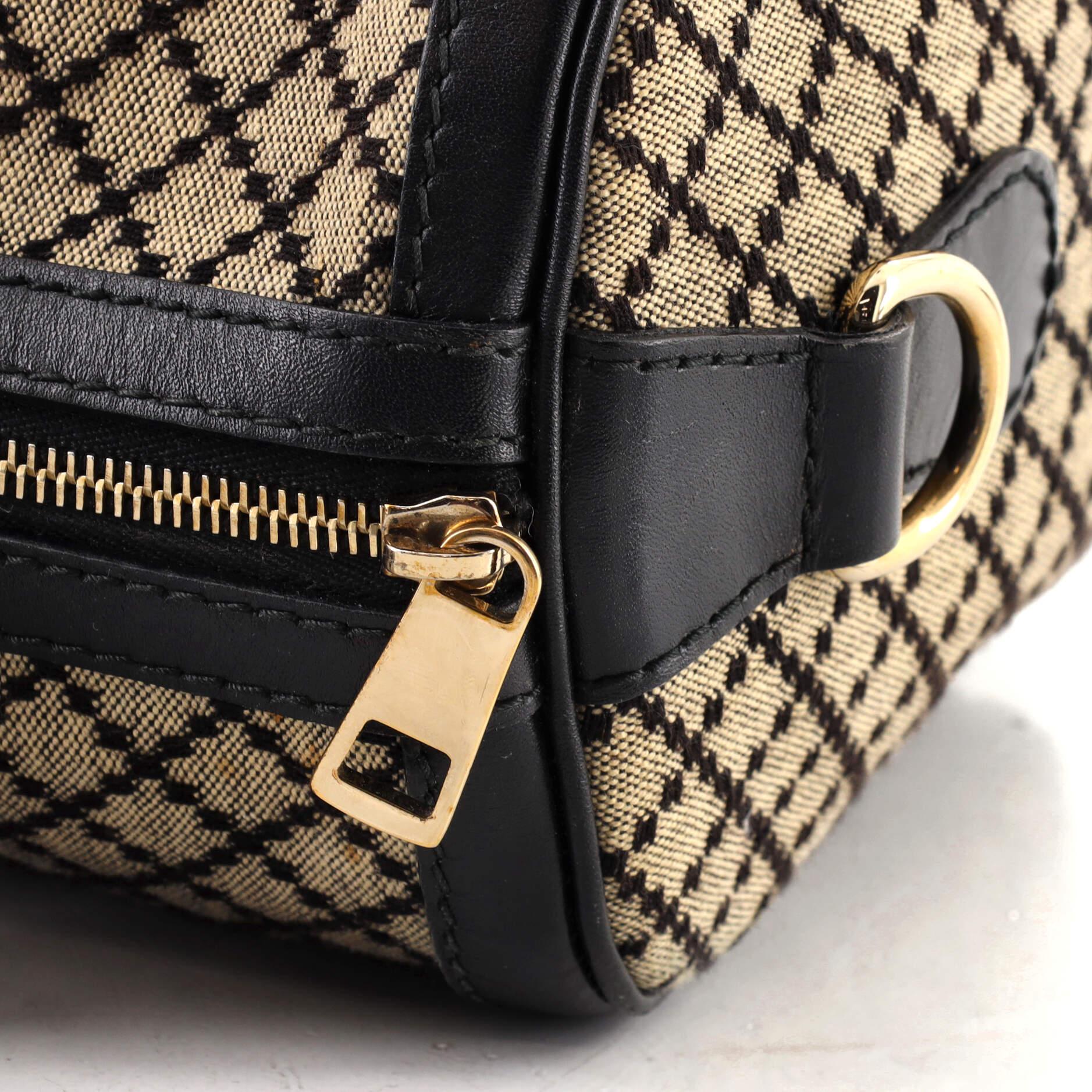 Gucci Vintage Web Boston Bag Diamante Canvas Medium 3