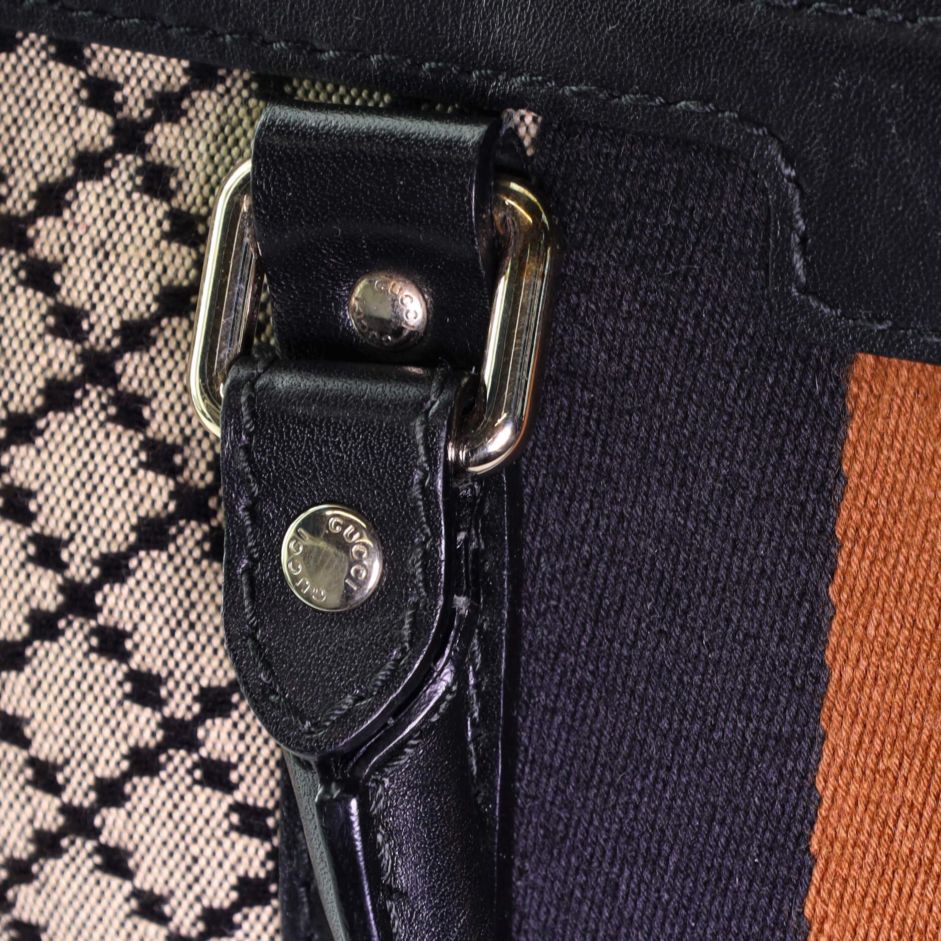 Gucci Vintage Web Boston Bag Diamante Canvas Medium 4