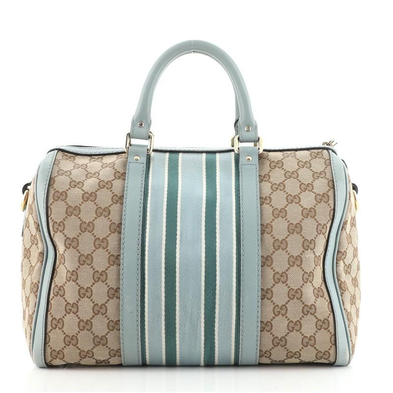 Gucci Vintage Web Boston Tasche GG Canvas Medium (Grau)