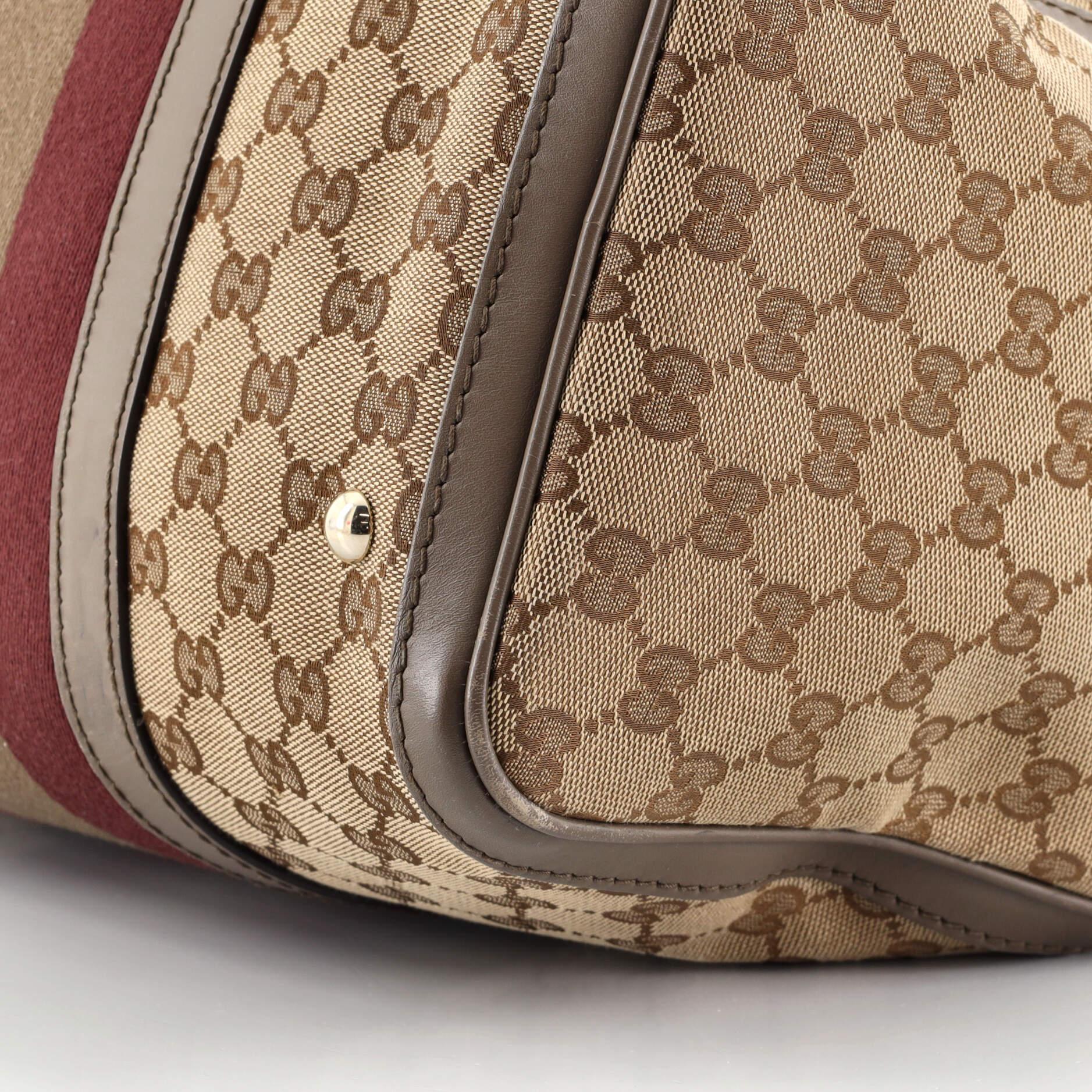 Gucci Vintage Web Boston Tasche GG Segeltuch Medium 2