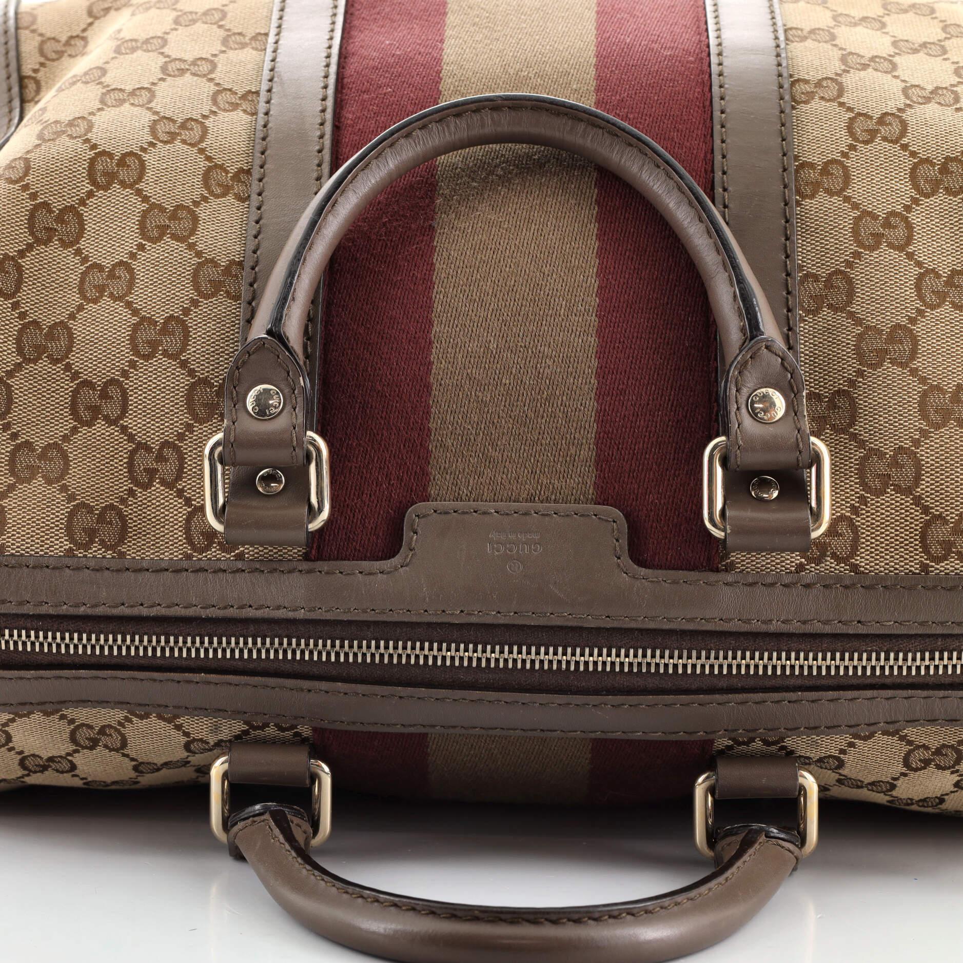 Gucci Vintage Web Boston Tasche GG Segeltuch Medium 3