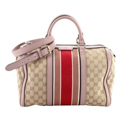 Gucci Used Web Boston Bag GG Canvas Medium