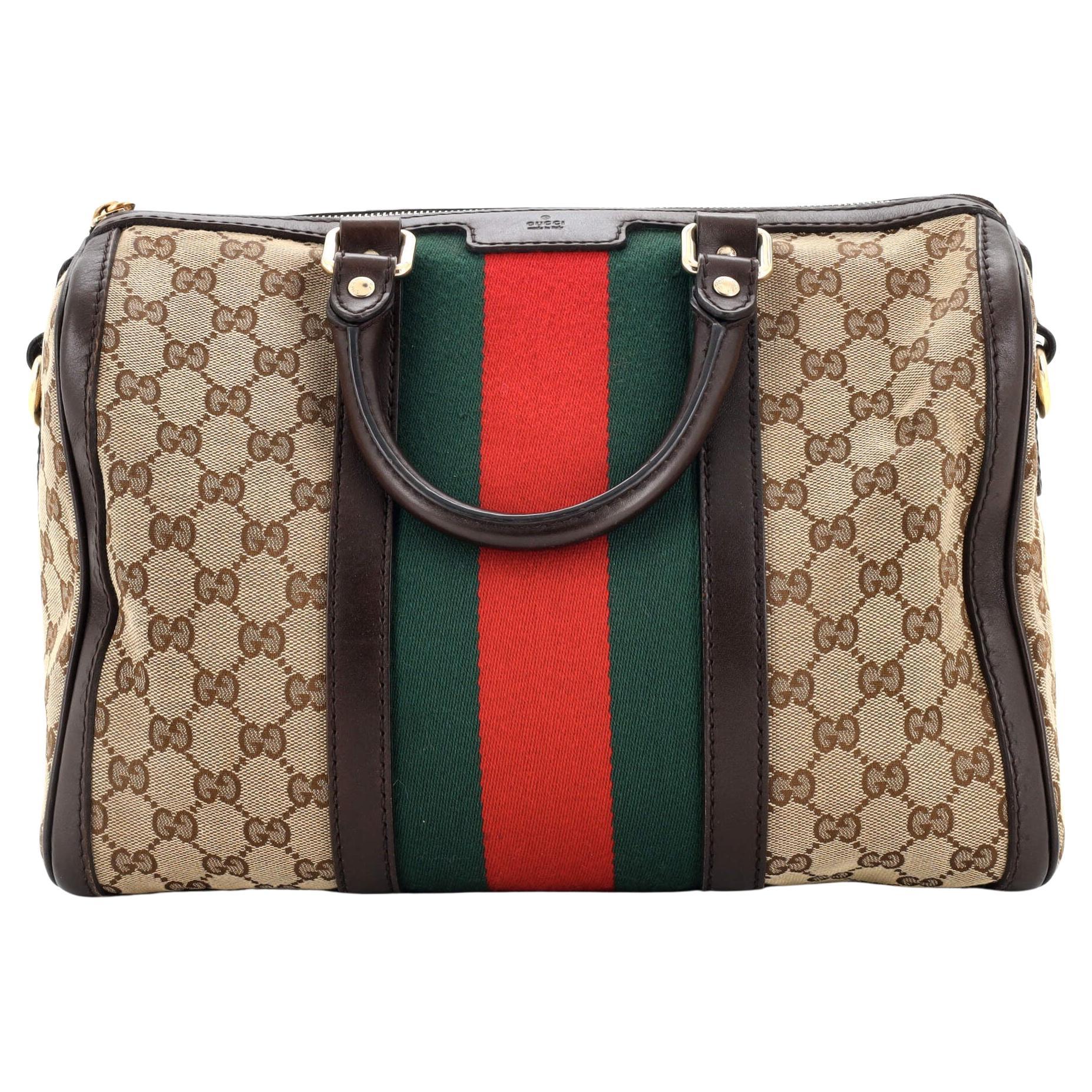 Authentic Rare Vintage Gucci GG Boston Medium Bag
