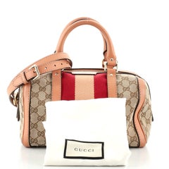 Gucci Vintage Web Boston Tasche GG Segeltuch