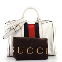 Gucci Vintage Web Boston Bag Leather Medium