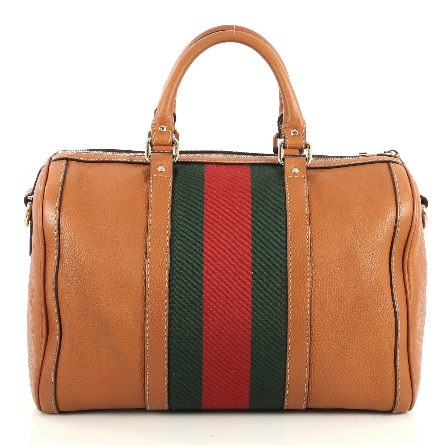 gucci boston bag brown leather