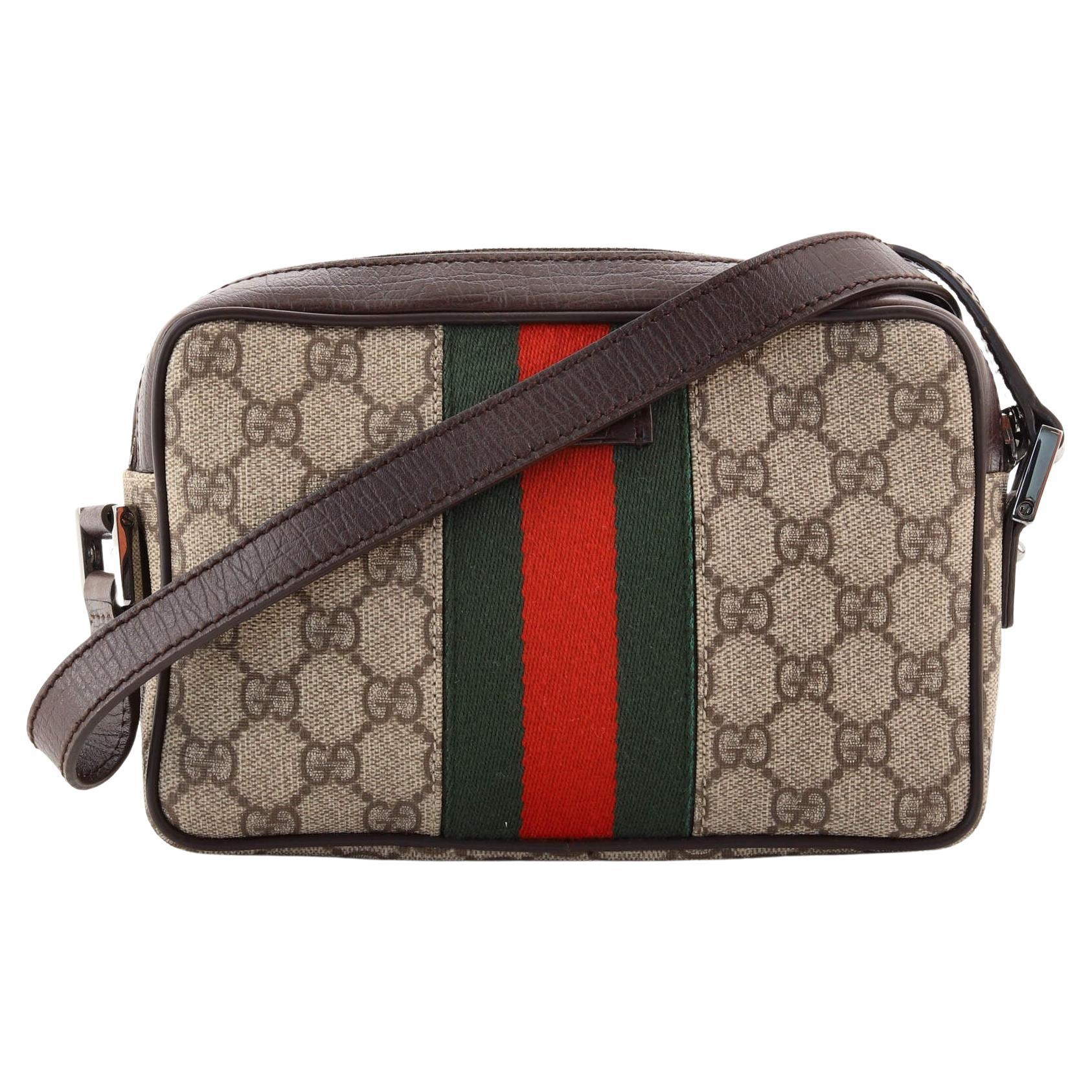 Authentic Gucci Vintage GG Web Canvas crossbody messenger tote bag