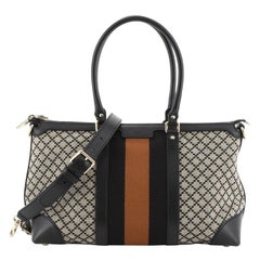 Gucci Vintage Web Convertible Tote Diamante Canvas Medium