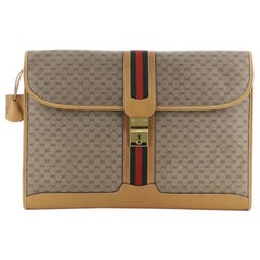 Gucci Vintage Web Flap Portfolio Micro GG Coated Canvas